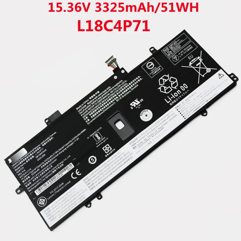 

51WH подлинный L18C4P71 L18M4P72 L18L4P71 аккумулятор для Lenovo ThinkPad X1 Carbon 7-го поколения 2019/2020 TP00109A TP00109B