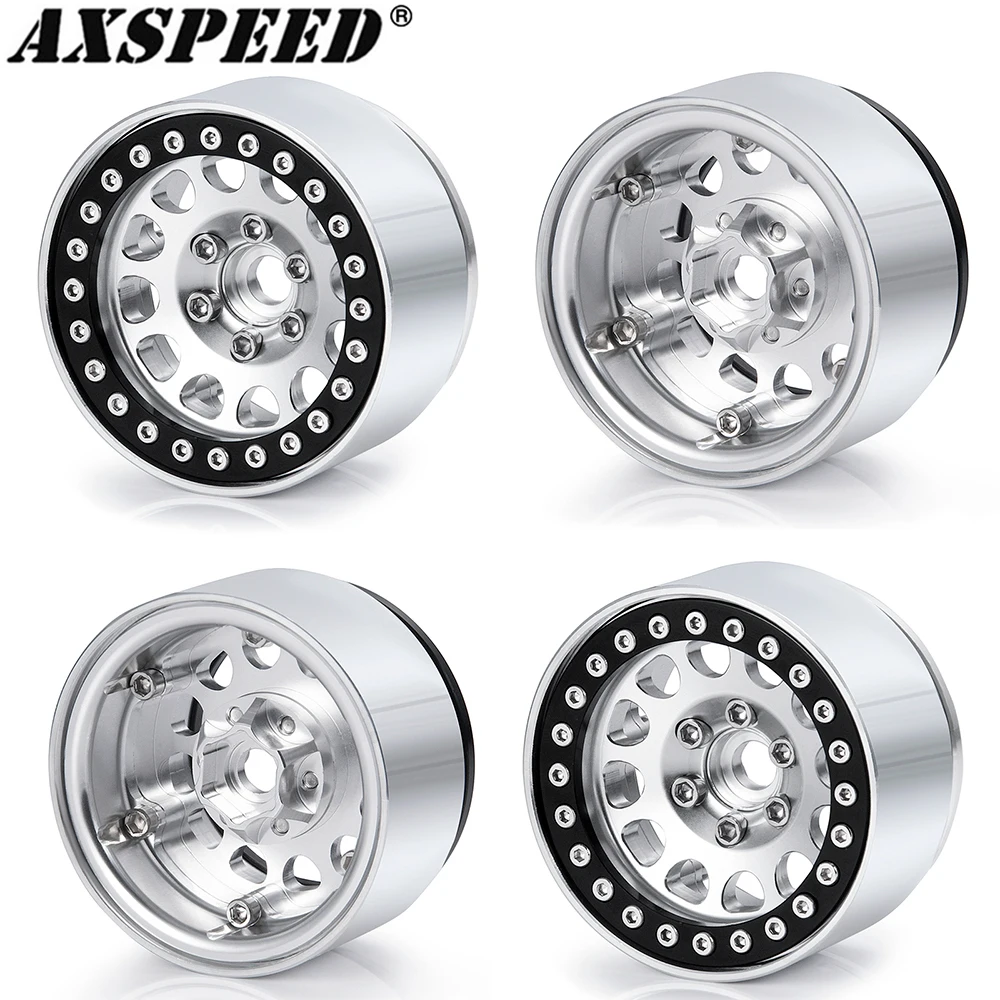 

AXSPEED 1.9 Inch Metal Beadlock Wheel Rims Hubs for Axial SCX10 CC01 TRAXXAS TRX4 Wraith D90 1/10 RC Crawler Car Upgrade Parts