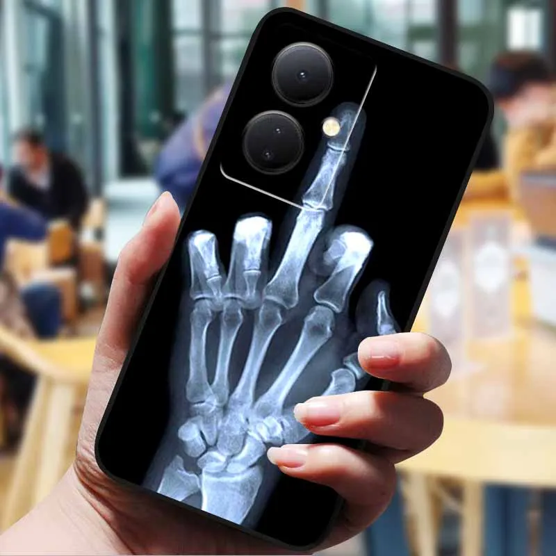 Черный силиконовый мягкий чехол-накладка для Vivo V29 Lite Y78 Plus