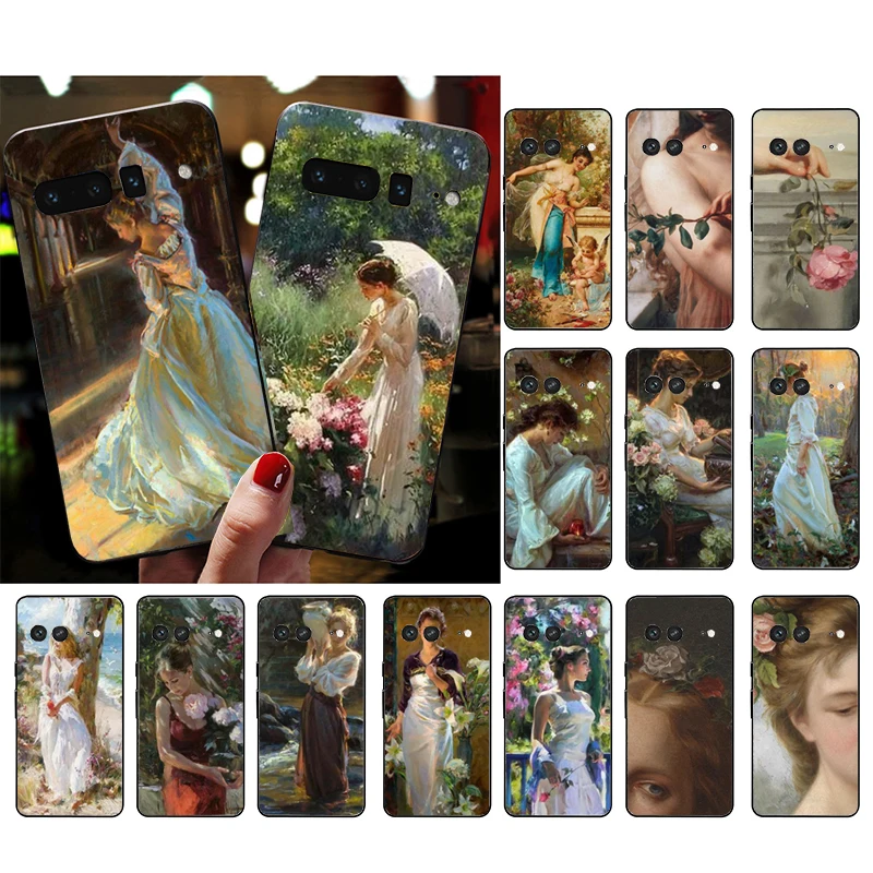 

Phone Case for Google Pixel 7 Pro 7a 6A 6 Pro 5A 4A 3A Pixel 4 XL Pixel 5 6 4 3 XL 3A XL 2 XL Art Painting Sexy Beauty Woman