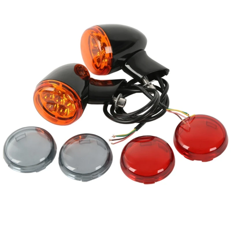 

Rear Amber Turn Signals Lights Light For Sportster XL 883 1200 1992-