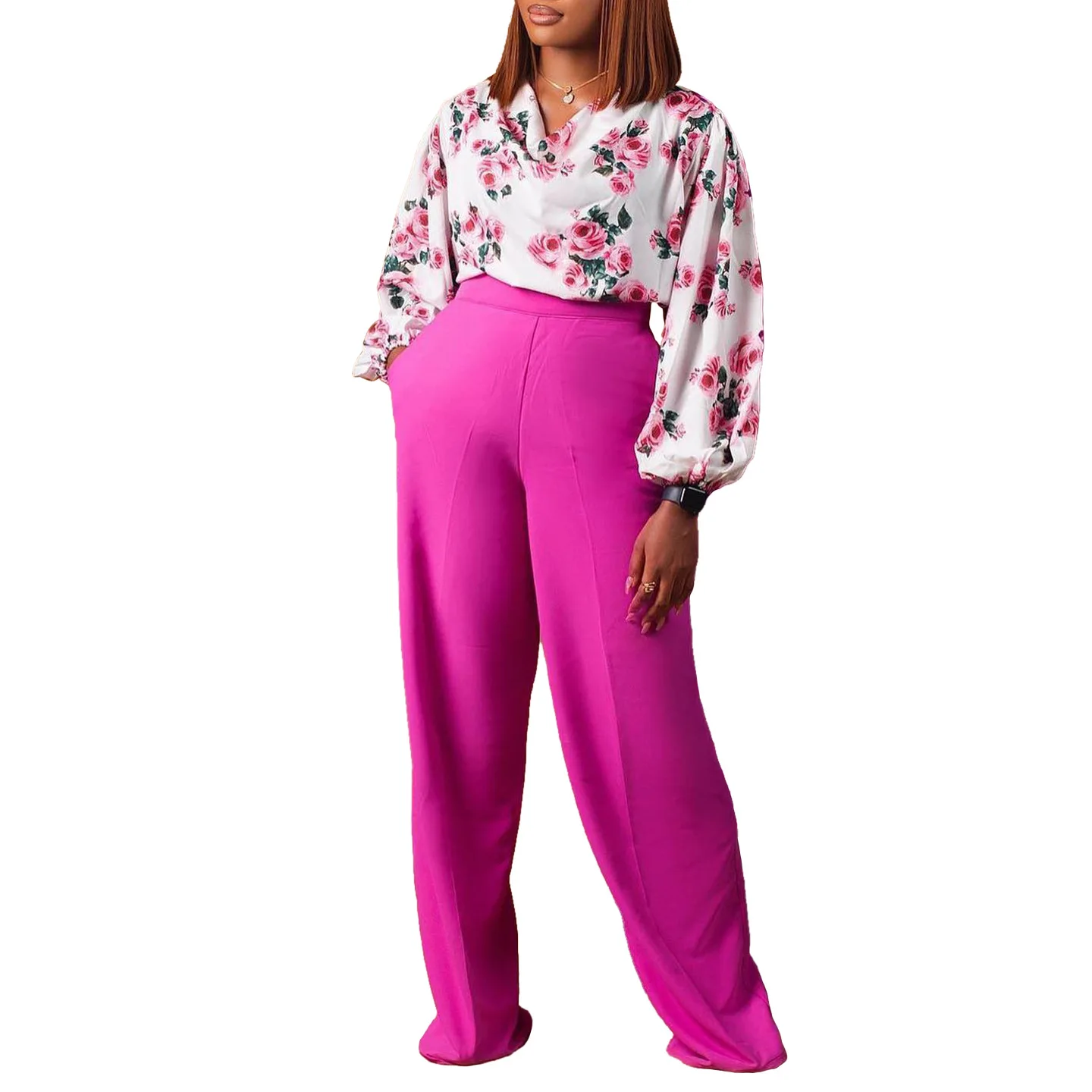 

Casual Loose Women Set Female 2PCS Streetwear Outfits Girl's Long Sleeve Tops Pants Suit Lady's Two Piece Sets
