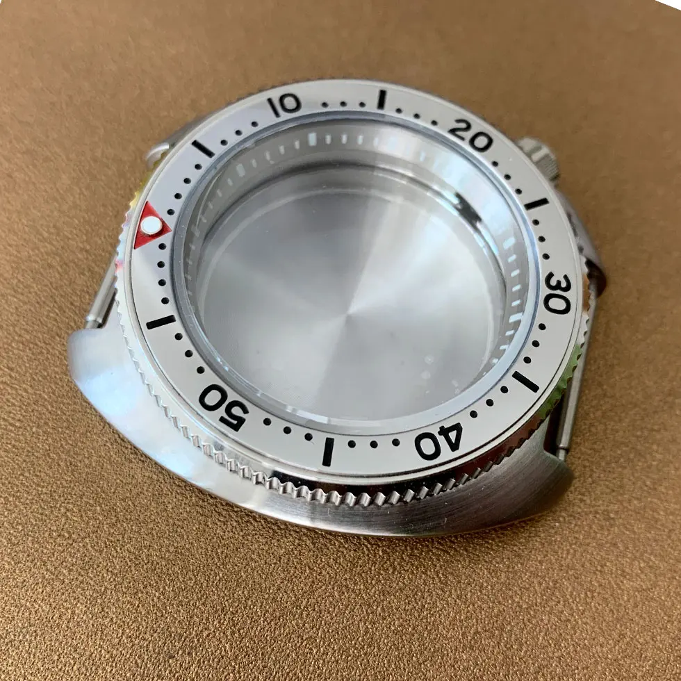 41mm Watch Case Modified Abalone Sapphire Glass Stainless Steel Watch Case Suitable Fit NH35 NH36 Automatic Movement Men's Case