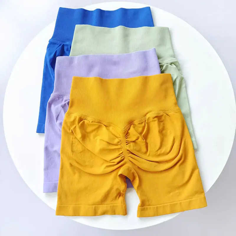 

Sports Shorts Women's Hip Lift New Color Super Beautiful Breathable Quick Dried Tripartite Pants Yoga Fitness Running