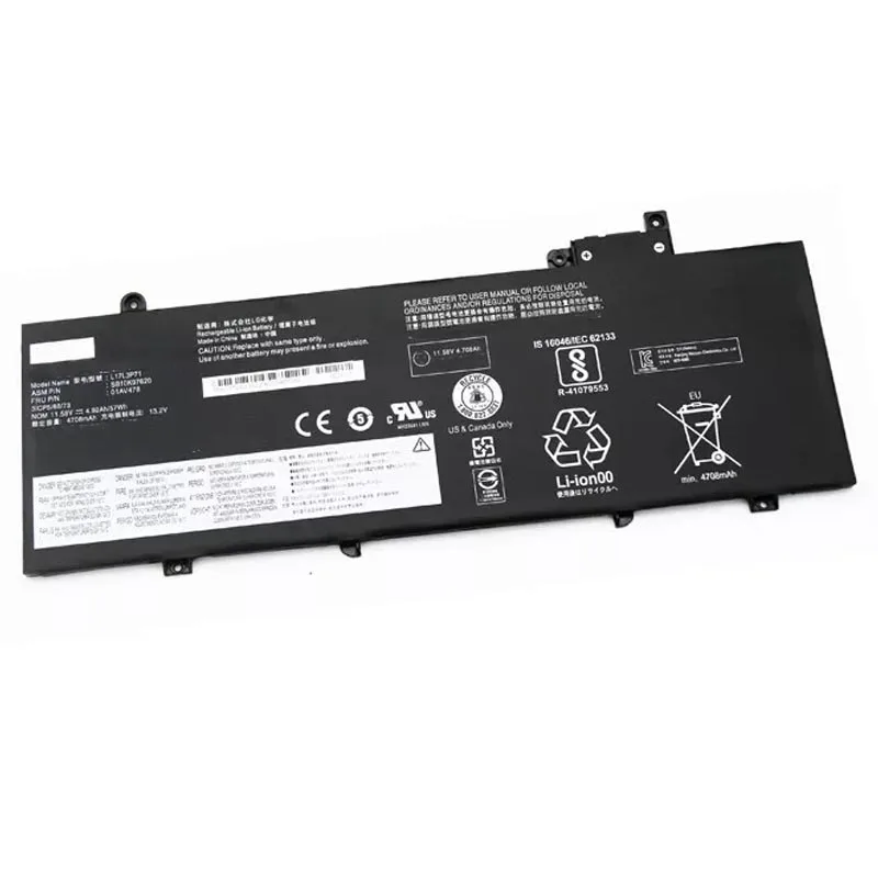 01AV478 11 58 V 4708mAh 57Wh Аккумулятор для ноутбука Lenovo ThinkPad T480s SB10K97621 L17M3P71 L17L3P71