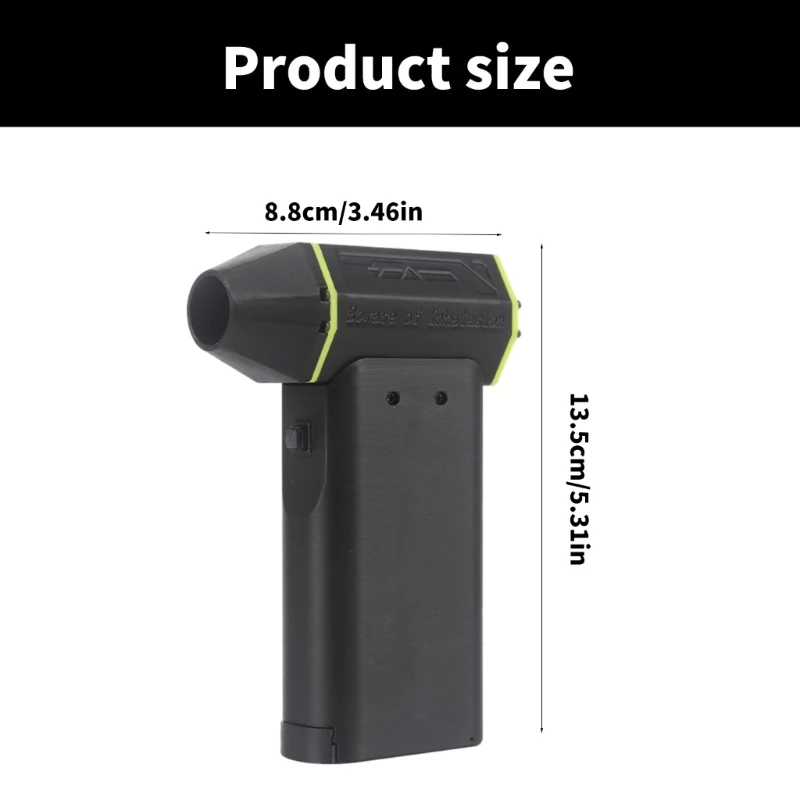 Электрический вентилятор мощный 130000 об/мин быстрая скорость 4000 мАч x 2