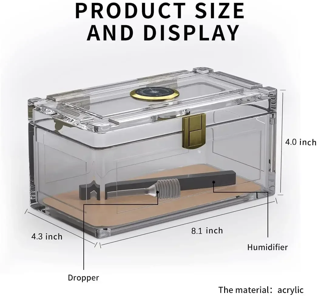 Акриловый хьюмидор для сигар с кедровым деревом бумажный коробка хьюмидора