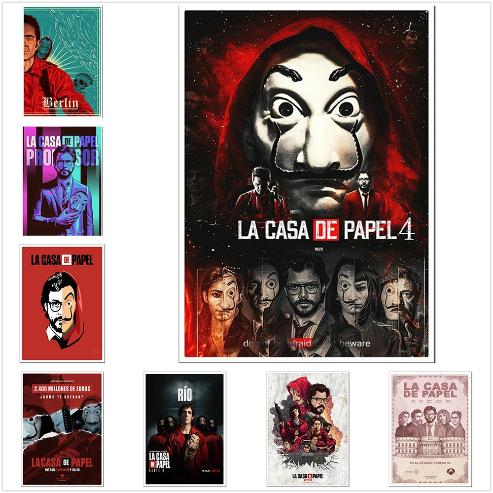 

new diamond painting pictures la casa de papel Posters Spain Suspenseful TV Series Money Heist Diamond Embroidery Sale