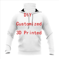 dropshipping vip link tops diy 3d printed bandana hoodie us size women for men casual pullover hoodie mask warm