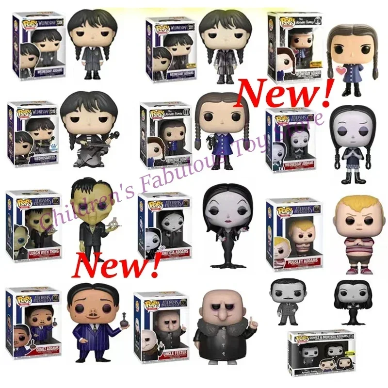 Фото НОВЫЙ FUNKO POP Movie Wednesday ADDAMS Family Jenna Ortega 1309 1310 1311, коллекция виниловых фигурок, модель игрушки для детей, подарки №1