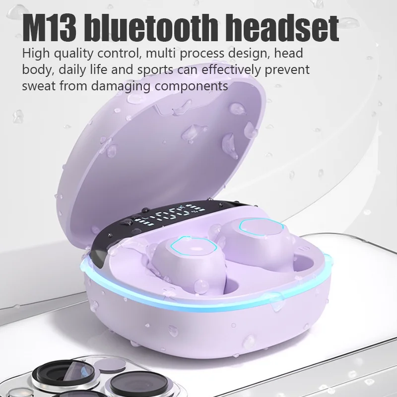 Новые беспроводные наушники-вкладыши TWS M13 с Bluetooth 5,2, Hi-Fi стерео наушники-вкладыши с микрофоном, водонепроницаемые наушники-вкладыши, музыкальная гарнитура с басами