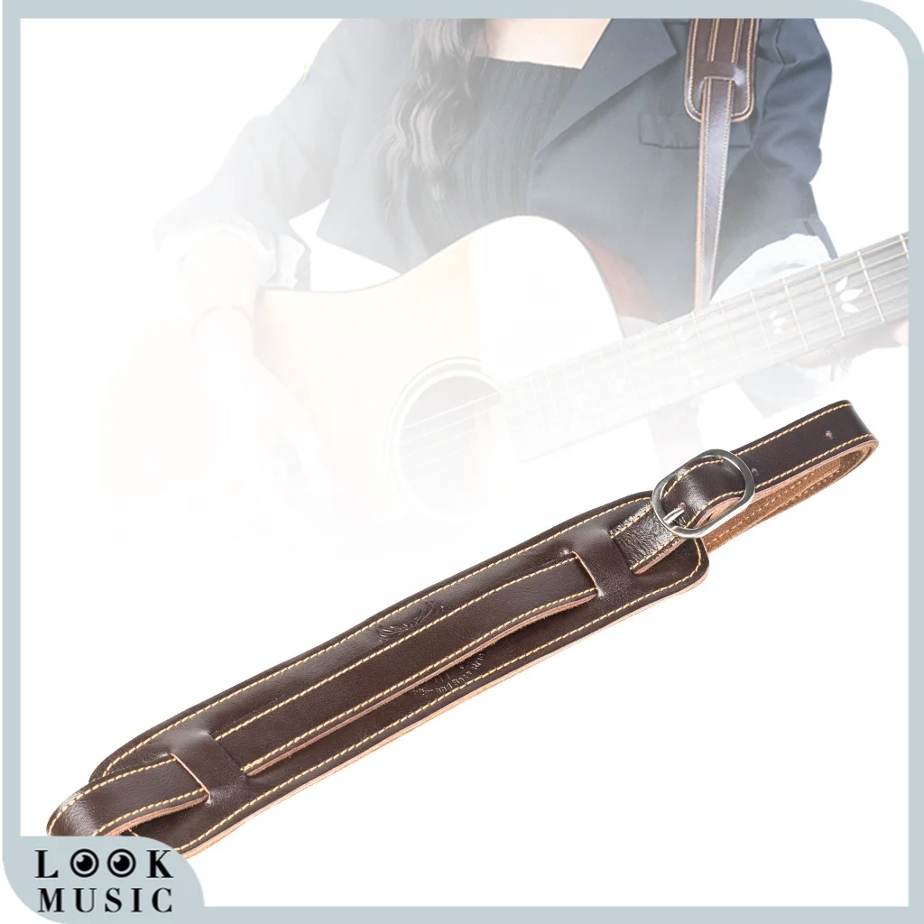 

Vintage Acoustic Guitar Strap Classic Electric Acoustic Guitar Strap Soldier Genuine Cow Leather Soft Durable Guitar Strap Belt