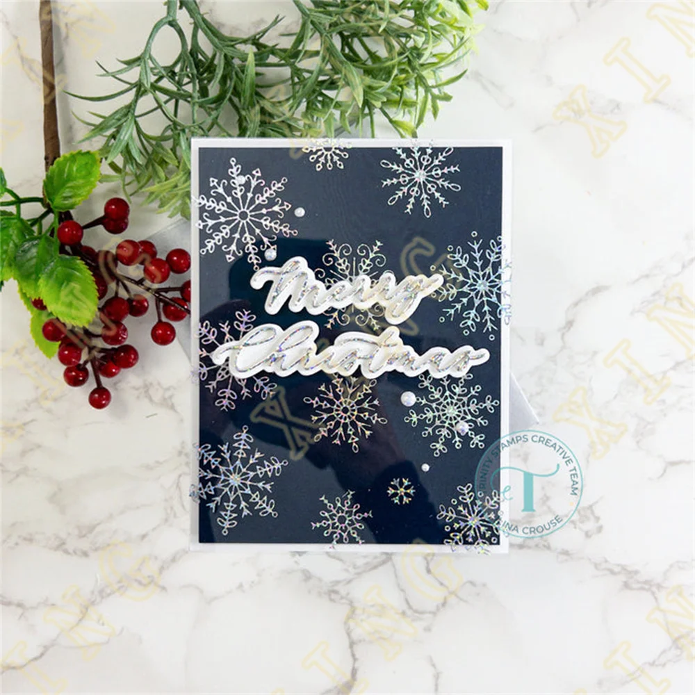 Веселые рождественские предложения Ice Friends металлические штампы прозрачные для