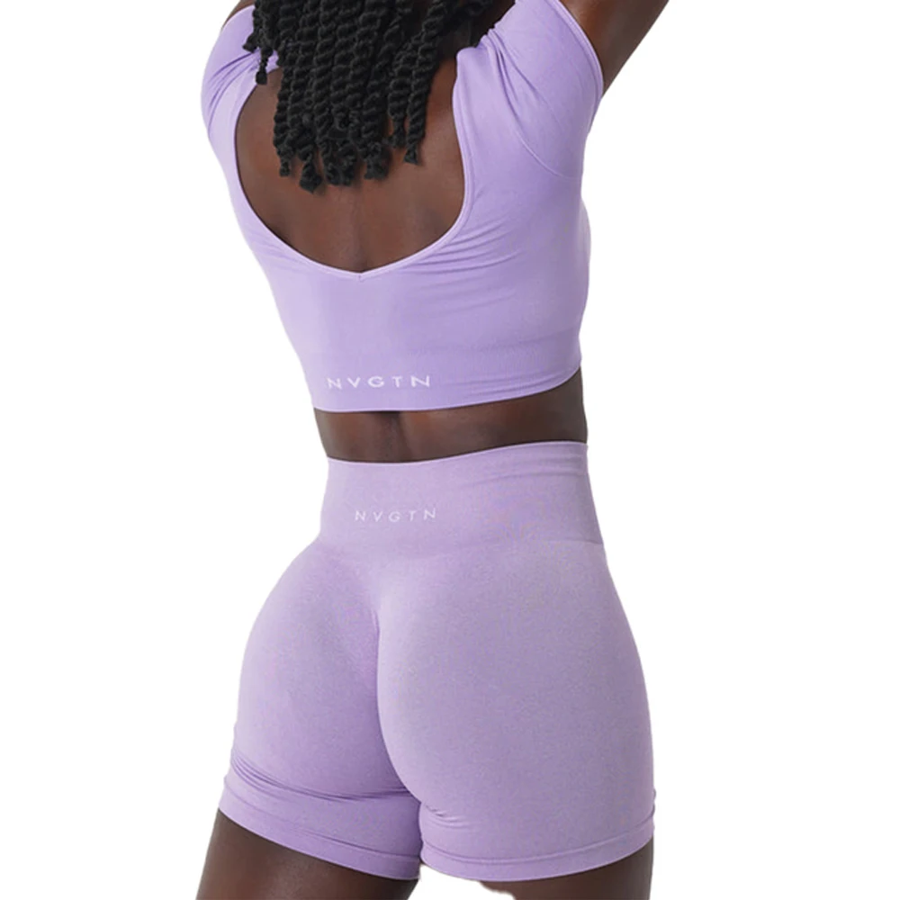 Nvgtn Women's Seamless Sports Bra Workout Fitness Yoga Bra Breathable Breast Enhancement Sports Leisure Underwear