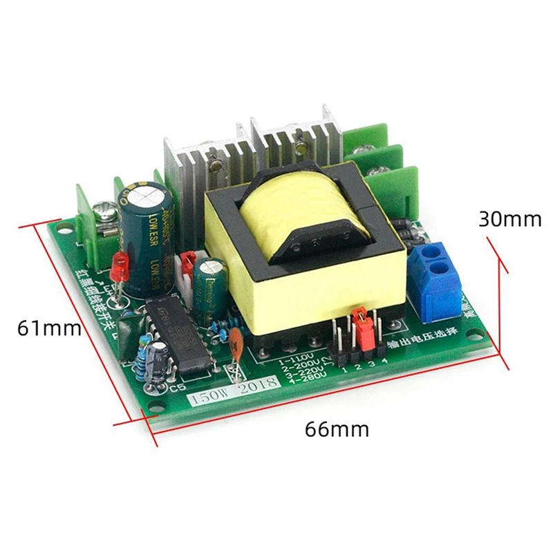 150 Вт DC-AC преобразователь повышающий модуль 12 В до 110 200 220 280 инвертор повышающая