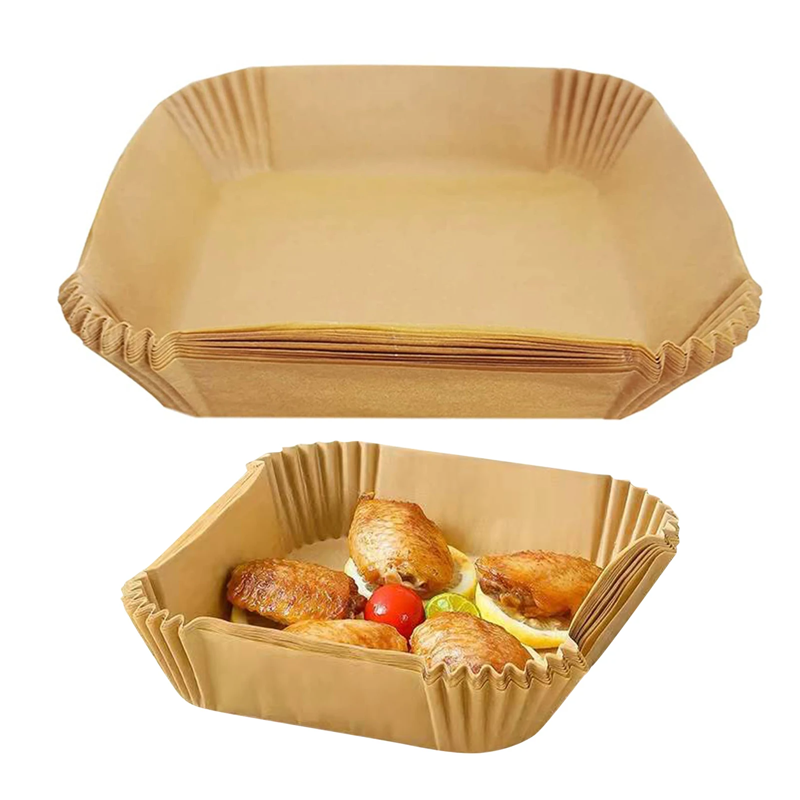 

Одноразовый бумажный вкладыш для фритюрницы, 50 шт., антипригарный коврик, бумажные коврики для Пароварки, коврики для выпечки, кухонные прин...