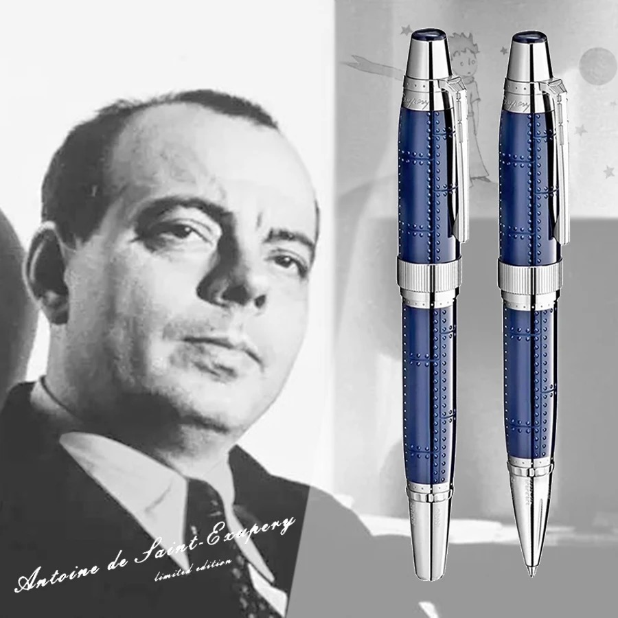 

High Quality Writer Edition Antoine De Saint-Exupery Black Fountain Rollerball Ballpoint Pen With Serial Number