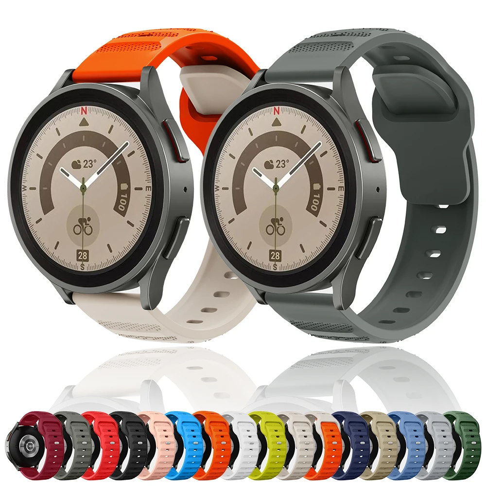 

22mm 20mm Silicone Band For Huawei Watch 4/3/GT3-2 Pro Amazfit GTR 4/GTS 4 Soft Breathable Belt Samsung Galaxy Watch 6/5/4 strap