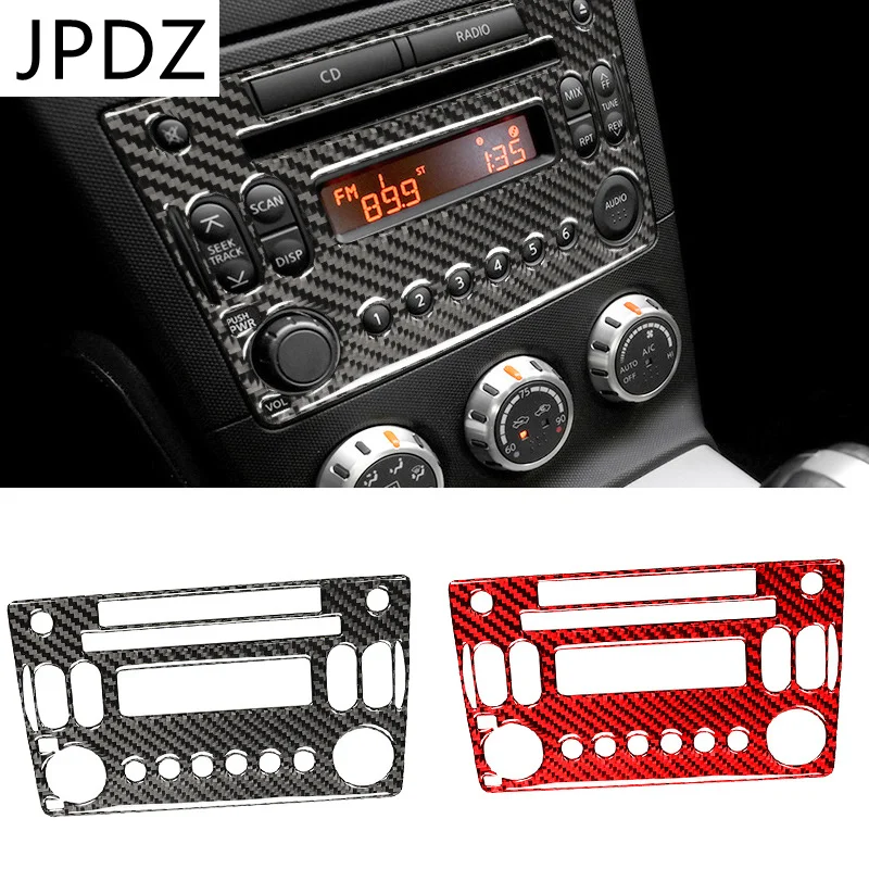 

For Nissan 350Z 2006-2009 Inner Carbon Fiber Console Radio CD Panel Frame Trim Cover Automotive Interior Sticker Accessories