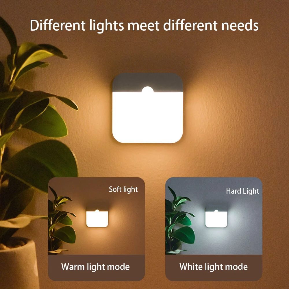 

Motion Sensor Light Wireless LED Night Lights Bedroom Decor Light Detector Wall Decorative Lamp Staircase Closet Room Aisle Lamp