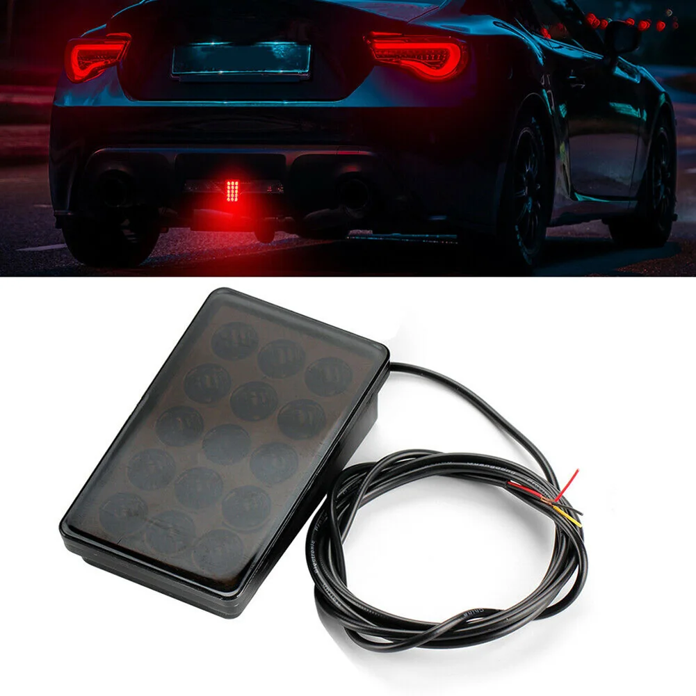 

F1 Style 15 LED Rear 3rd Third Strobe Flashing Tail Brake Stop Light Universal LED 3rd Brake Light For 12v Car Pickup Truck SUV