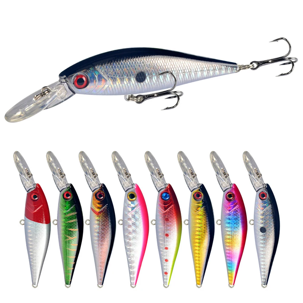 

1 PCS Floating Minnow Fishing Lure 10cm 9.4g Crankbait Hard Bait Topwater Artificial Wobbler Bass Japan Fly Fishing Accessories