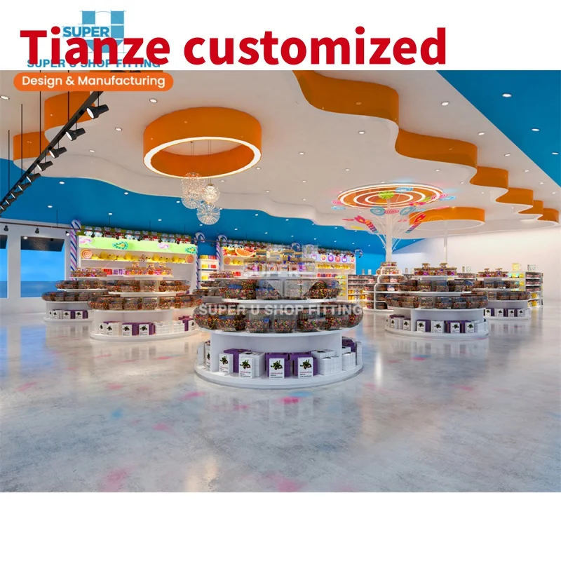 (На заказ) Модная полка для конфет витрина мебель кондитерских изделий полки gondola