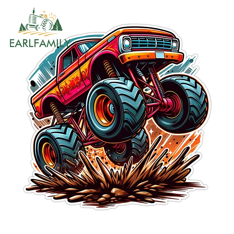 

EARLFAMILY забавные внедорожные мультяшные граффити автомобильные наклейки крутые индивидуальные графические наклейки отличная защита двери автомобиля, устойчивая к царапинам