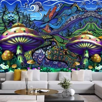 mandala tapestry bohemian mural room decor witchcraft banners flag psychedelic mushroom poster wall art wall hanging painting