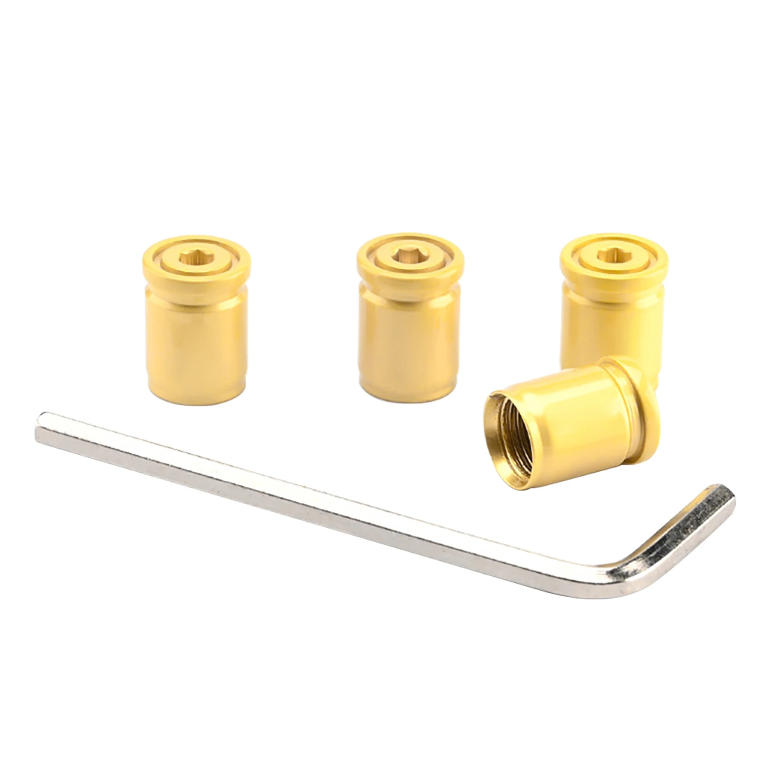 

4pcs Screw Onto Stem Multicolor Car Accessories Tire Valve Cap Replacement Moto Dust Covers Easy Install Airtight Anti Theft