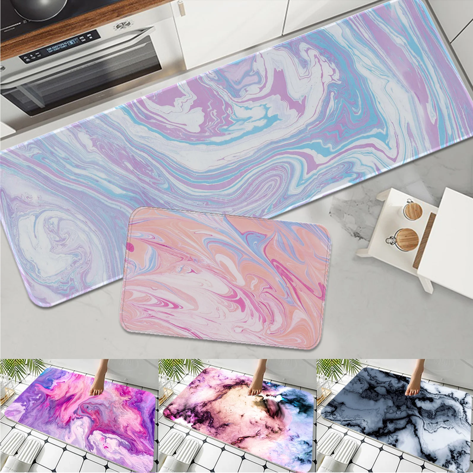 

Marble Bathroom Mat Nordic Style Home Doormat Bathroom-Toilet Mats Bedroom Alfombra