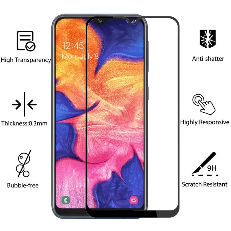 Защитное закаленное стекло 9d для samsung a10e защитная пленка экрана samsun galaxy a 10e a10 e
