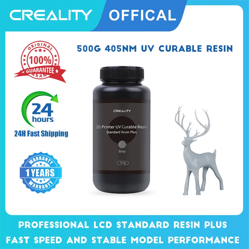 

УФ-отверждаемая Смола CRELITY 500 г нм, печатный материал, ЖК-стандартная Смола плюс для HALOT Ray One Plus и других LCD 3D-принтеров