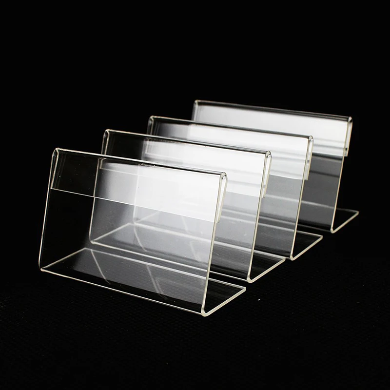 

Home Decor Frame Mini Sign Display Holder Price Card Tag Acrylic Label Counter Top Stand Sign Stands, Poster Racks 20*40mm 25pcs