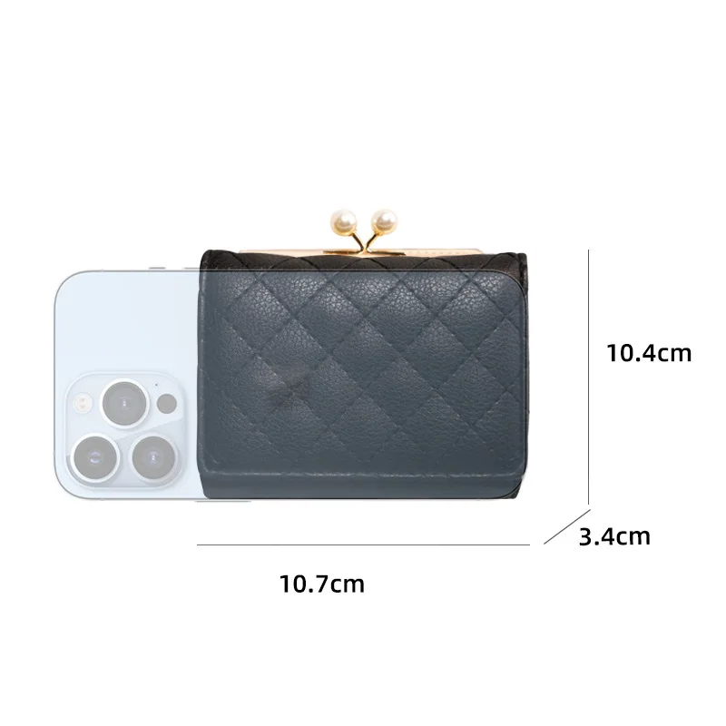 Luxury Designer Women Three Fold Wallets Fashion Leather Top Quality Card Holder Classic Female Coin Purse New Wallet for Women