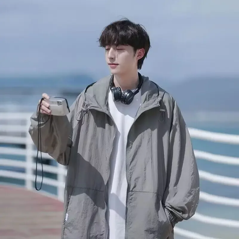 Летняя солнцезащитная одежда новая легкая дышащая куртка сыворотка мужская