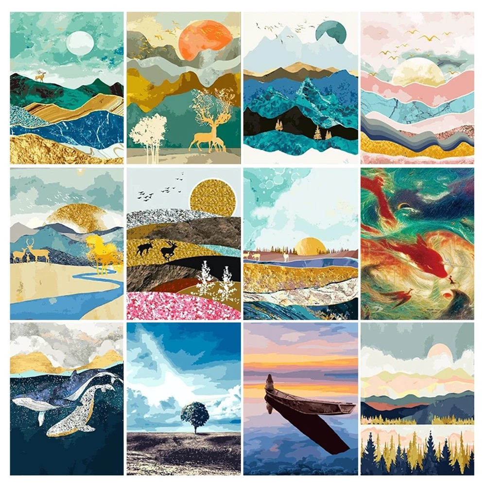 

5D алмазная живопись «сделай сам», пейзаж, полная круглая Гора, Луна, стразы, алмазная вышивка, мозаика, украшение для дома