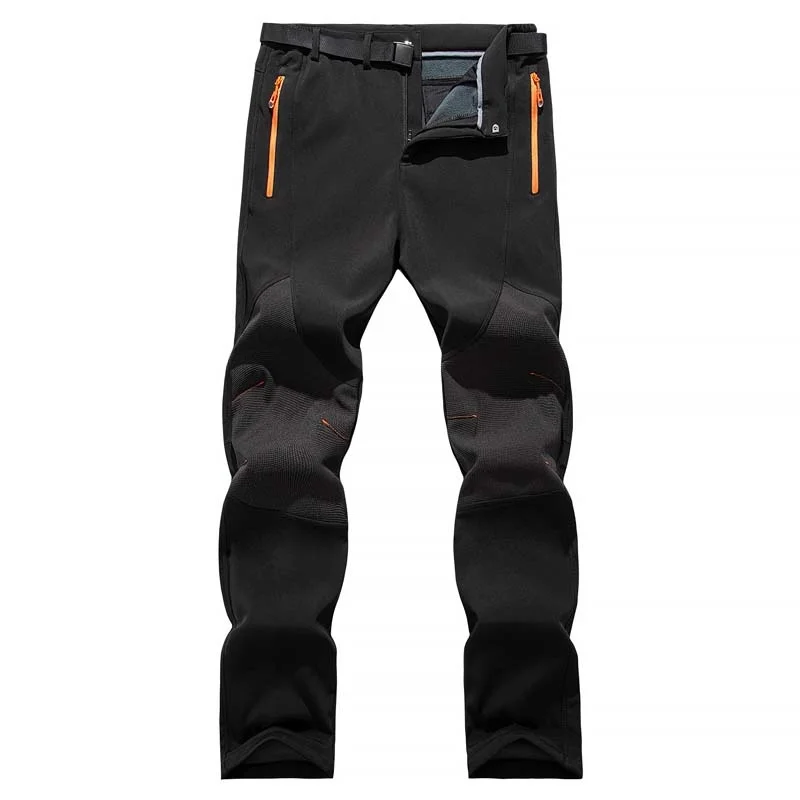 

Outdoor Winter Mens Hiking Pants Thick Warm Fleece Softshell Waterproof Trousers Sport Trekking Ski Climbing Pants PM51
