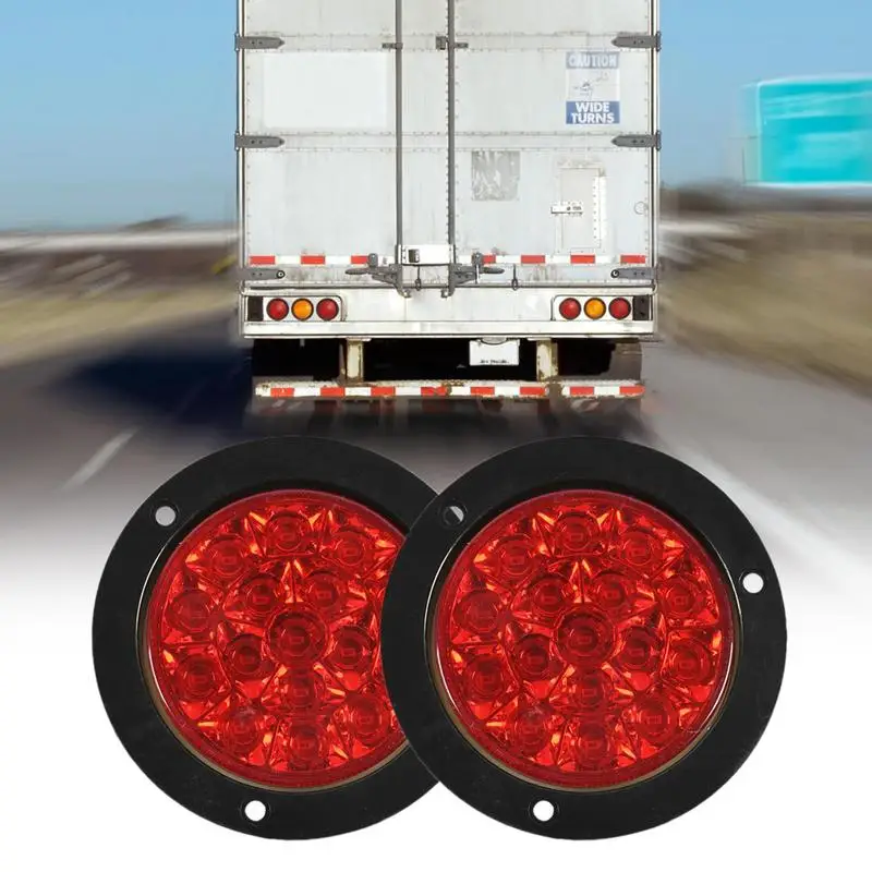 Задние фонари для прицепа Водонепроницаемые 4-дюймовые круглые красные янтарные