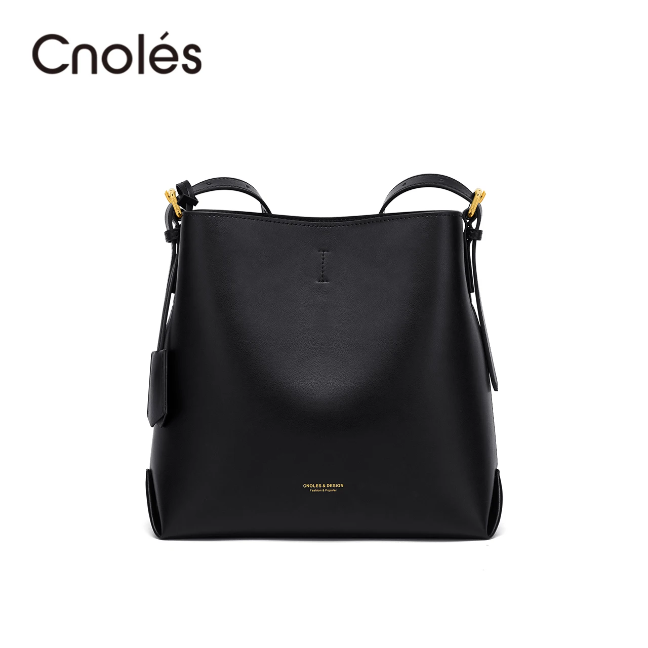 Cnoles Women Soft Bucket Bag Shoulder Bag Fashion Ladies Split Cow Leather Female Luxury Crossbody Bags