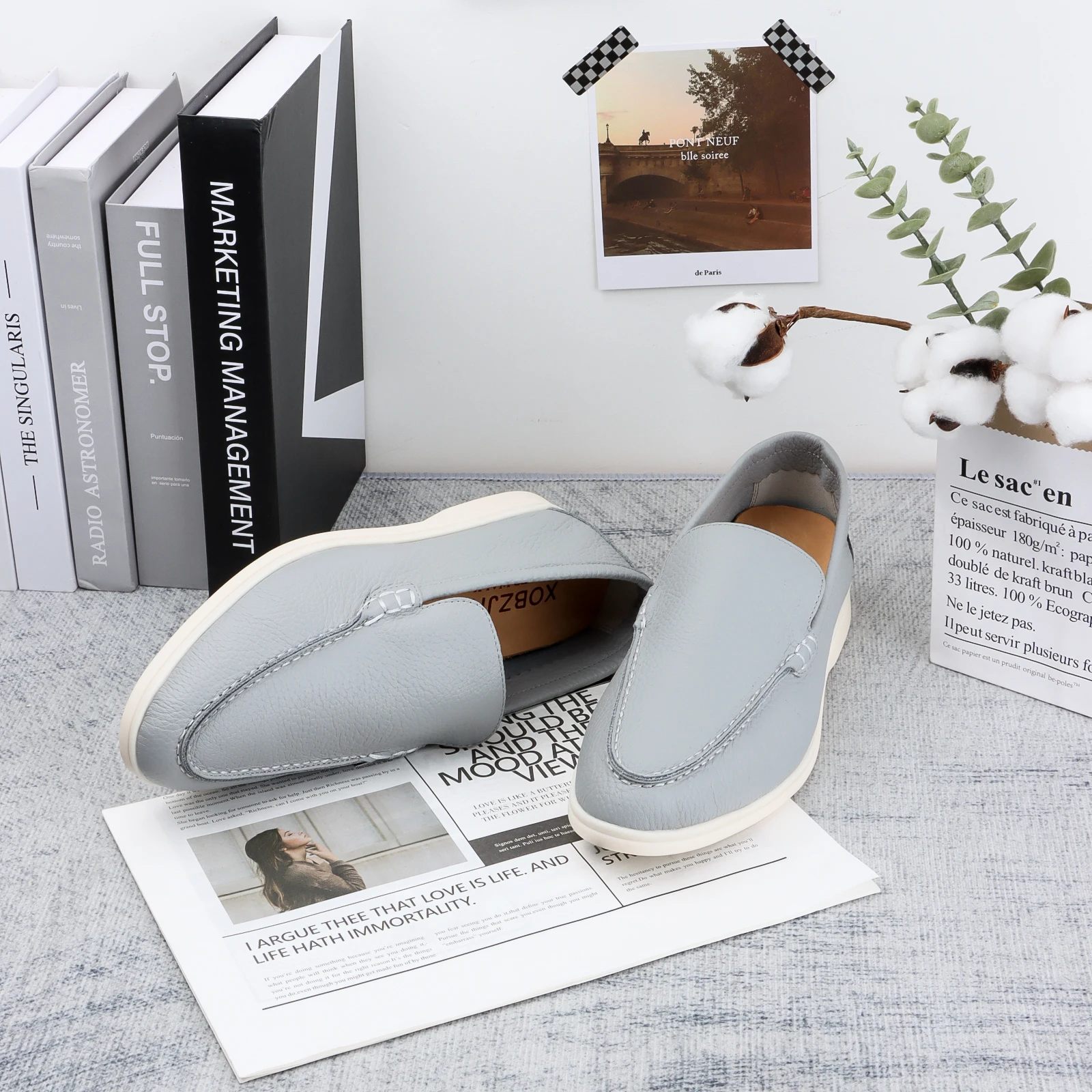 

Shoes For Women 2023 Loafers Mocasines Designer Luxury Black Cow Leather Flats Men Brand High Quality Slip On Shoes