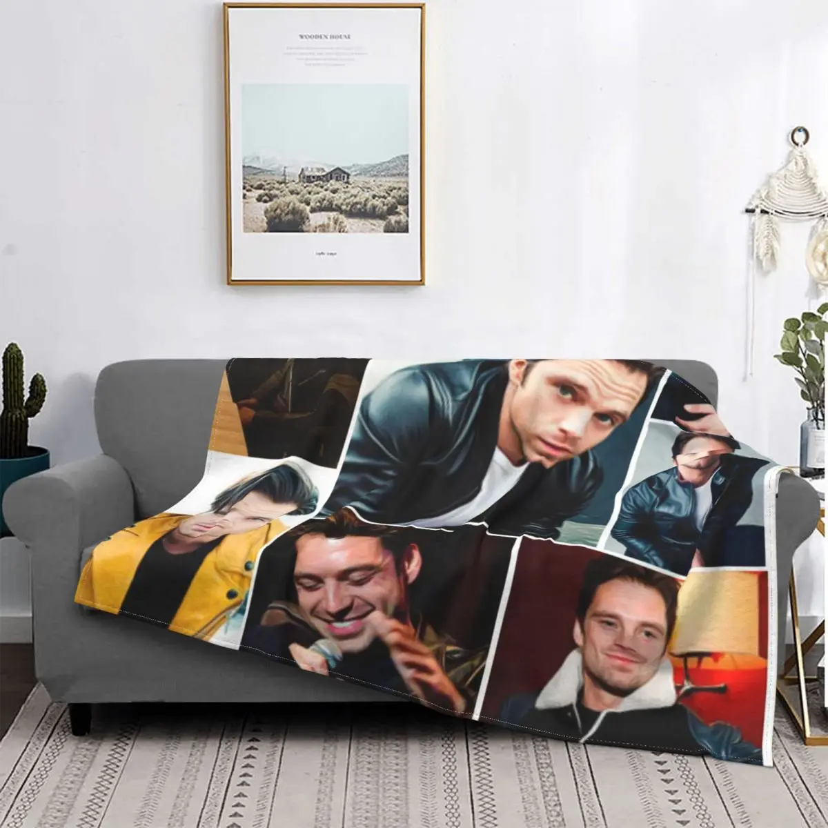 

Себастьян Стэн и Крис Эванс одеяло для фотоколлажа хлопковое дышащее Фланелевое покрывало для покрывала