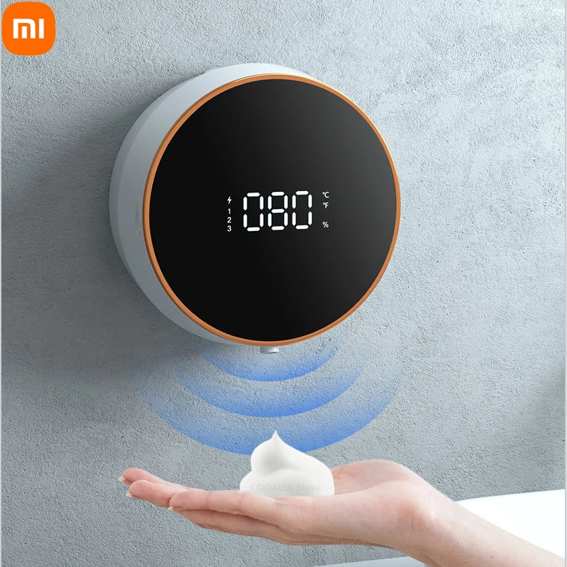 

Настенный дозатор для мыла Xiaomi, перезаряжаемый диспенсер жидкого мыла с температурным дисплеем, Автоматическое дезинфицирующее средство для рук
