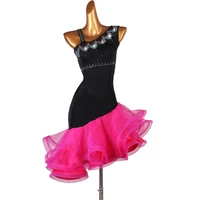 ladys rumba samba latin dance dress 2022 new sexy pink standard latin dancing dress women latin competition dance skirt