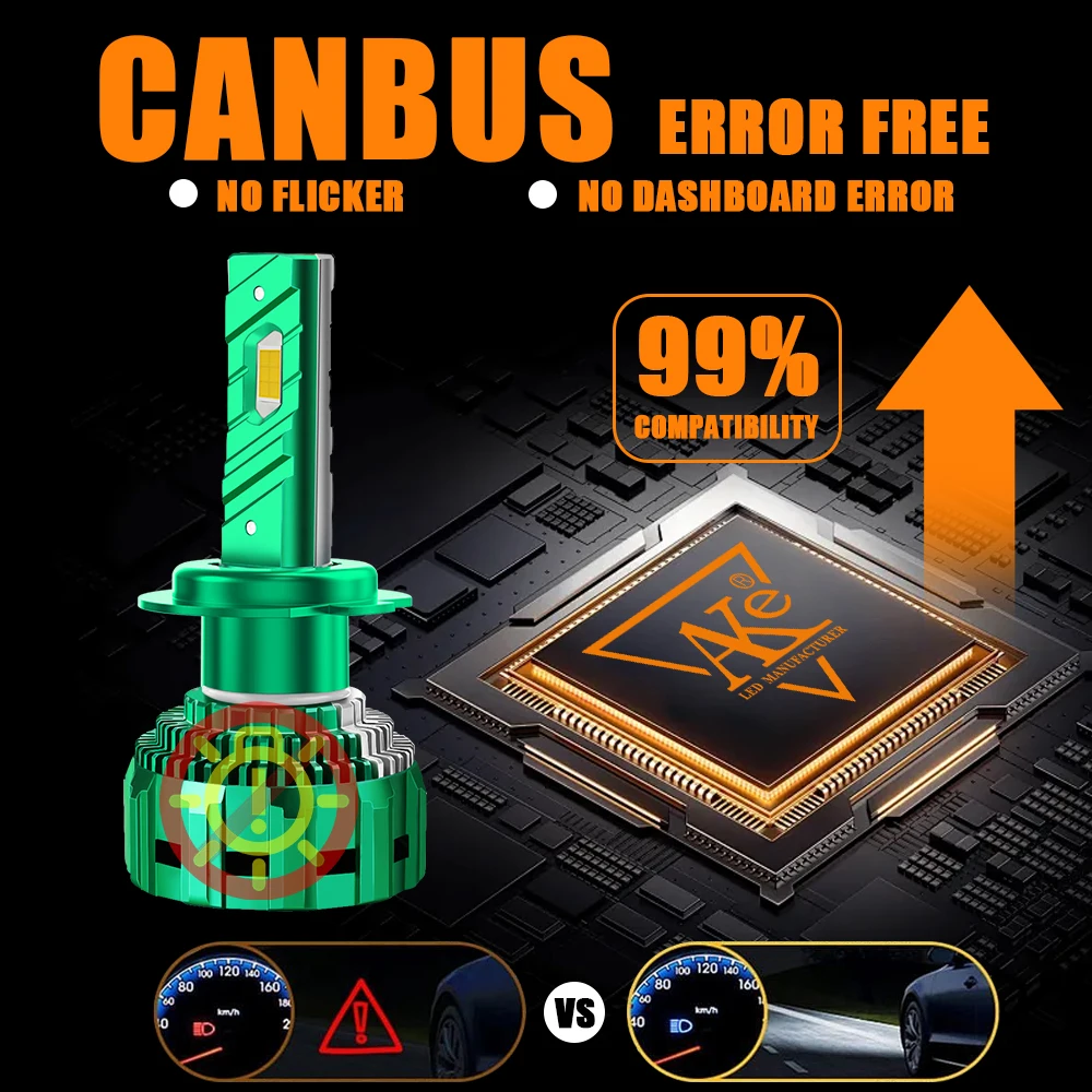 Светодиодные лампы H7 H4 H11 CANBUS для фар, высокая мощность 170 Вт, 3000000 лм, автомобильные лампы H8 H9 H1 9005 HB3 9006 HB4, 6000K (art.: 3920dbc70ff93) - 3920dbc70ff93