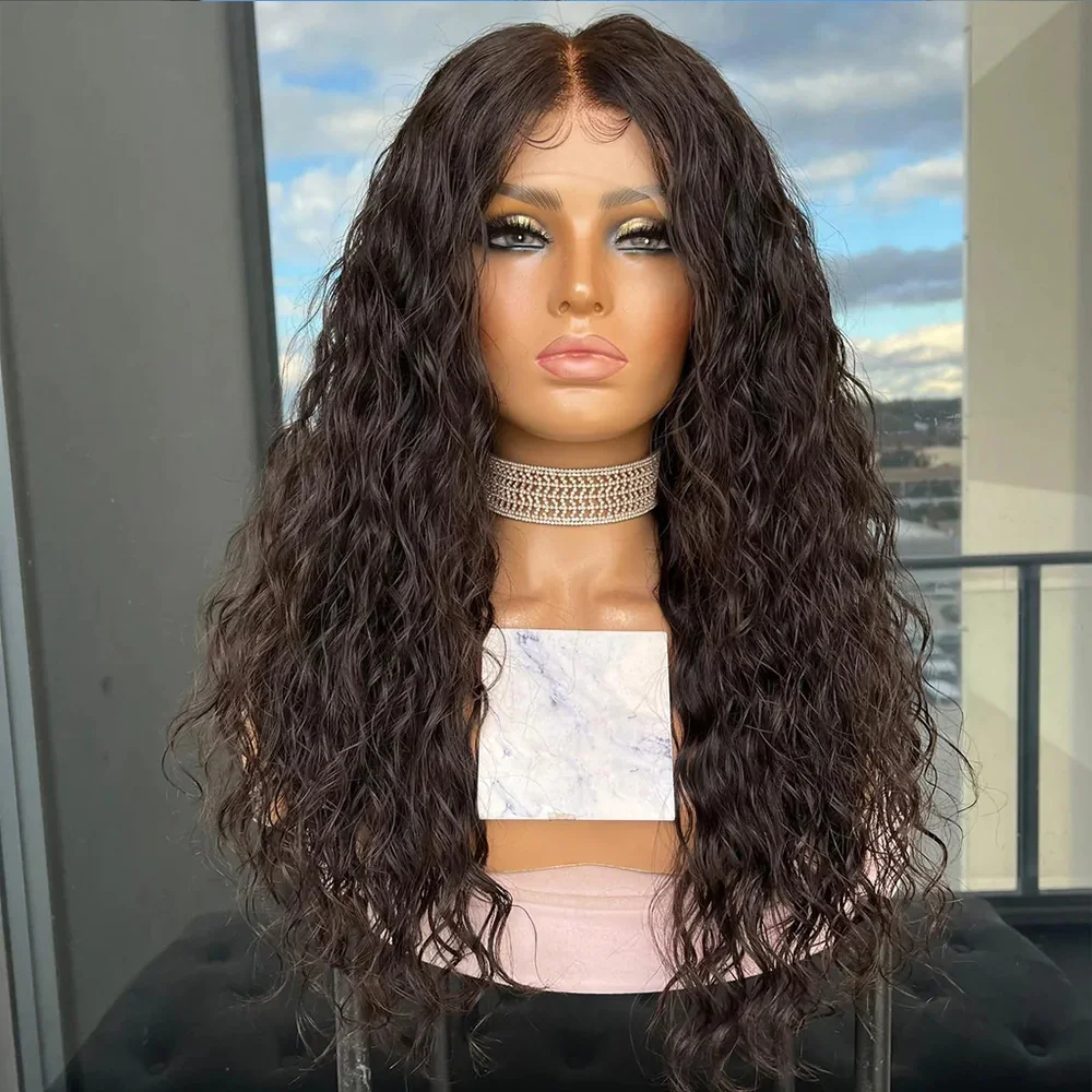 150 Density Virgin Human Women Hair Wigs Pre Plucked Transparent 13x4 Lace Front Wigs Water Wave Brazilian 4x4 Closure Wig