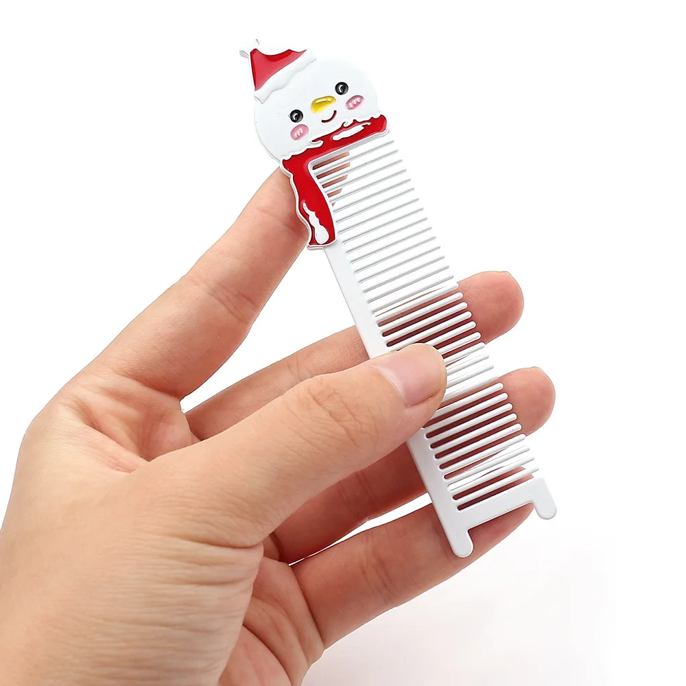 

Cartoon Cute Christmas Snowman Comb Hair Comb Company Event Gift Giveaway Portable Hair Tool Girl Hair Brush Barber Comb