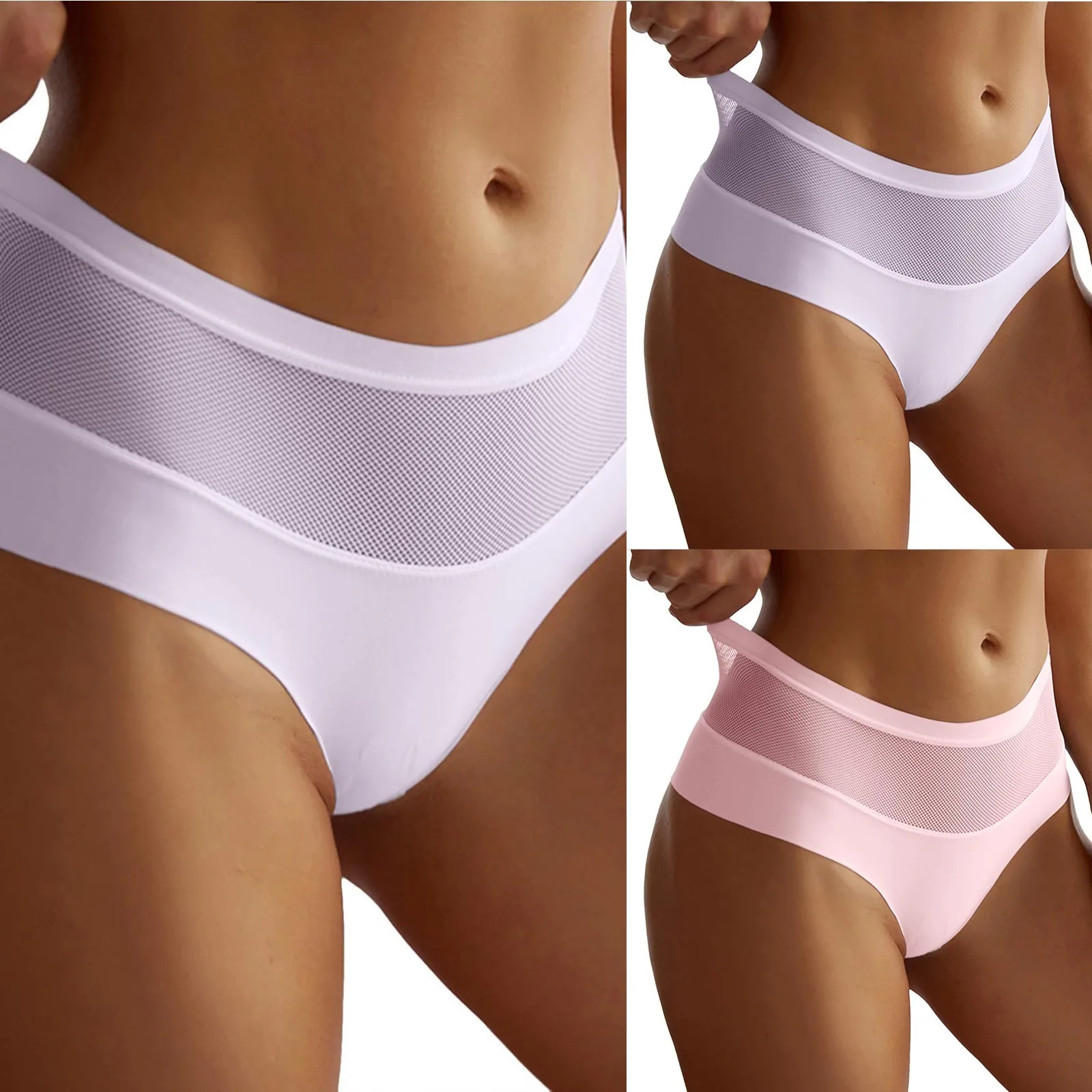 

Женское Сетчатое кружевное Прозрачное нижнее белье с бантом и вышивкой, сексуальное нижнее белье, бандажные ажурные трусики, вязаные трусы-боксеры для женщин