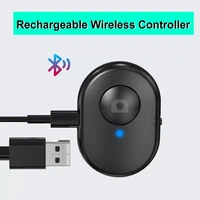 hot sale rechargeable bluetooth compatible self timer selfie stick shutter release wireless remote controller button for ios and
