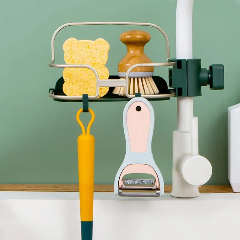 

Space-saving Lightweight No Drilling Hanging Faucet Rack for Kitchen